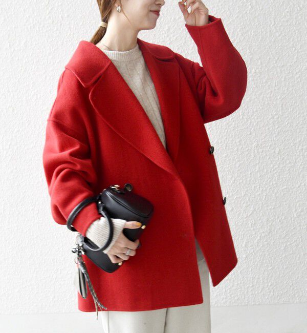 SHIPS any「SHIPS any: リバー ダブル テーラード ミドル コクーン コート」|その他|