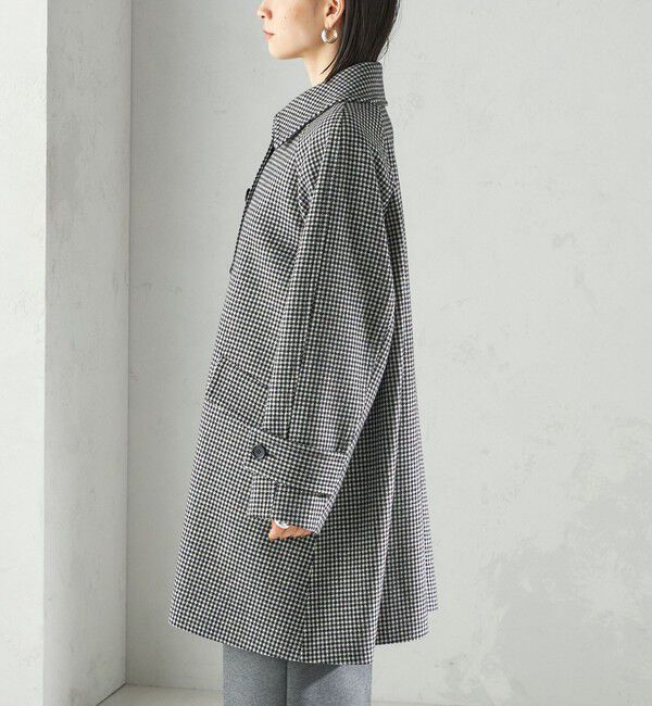 SHIPS for women「千鳥 / ソリッド ウール メルトン ステンカラー コート」|ステンカラーコート|