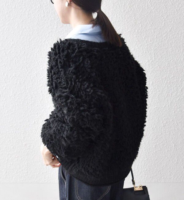 SHIPS any「SHIPS any: ループ ニット Vネック ショート カーディガン」|カーディガン|