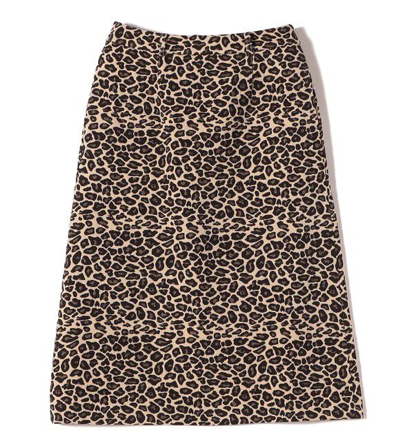 SHIPS Colors 「SHIPS Colors:〈手洗い可能〉レオパード ジャカード スカート」|台形|