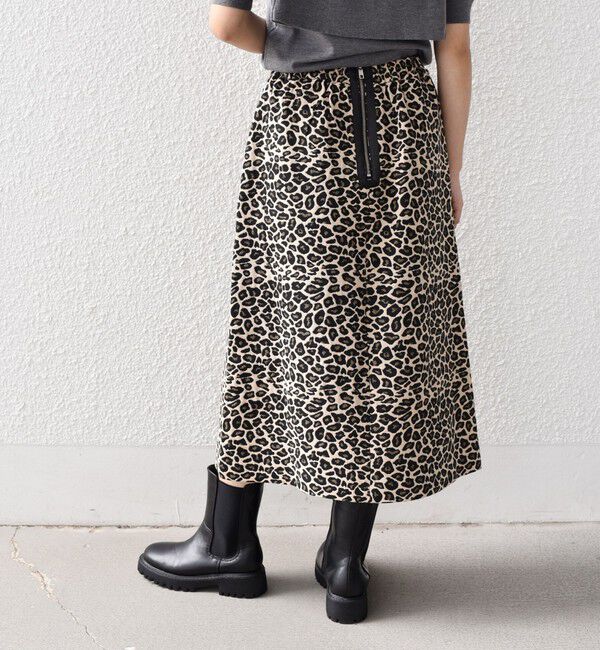 SHIPS Colors 「SHIPS Colors:〈手洗い可能〉レオパード ジャカード スカート」|台形|