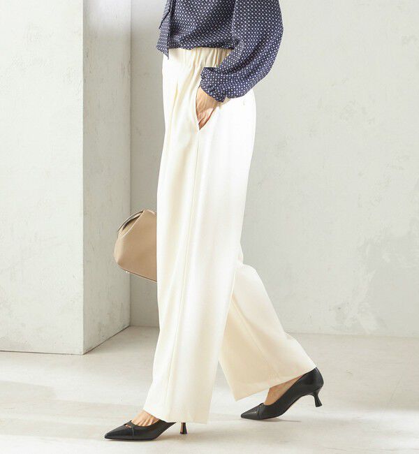 SHIPS for women「〈手洗い可能〉メルティ ウォーム タック ワイド パンツ」|その他|