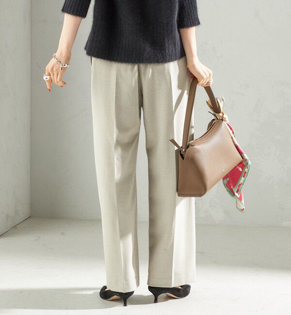 SHIPS for women「〈手洗い可能〉メルティ ウォーム タック ワイド パンツ」|その他|