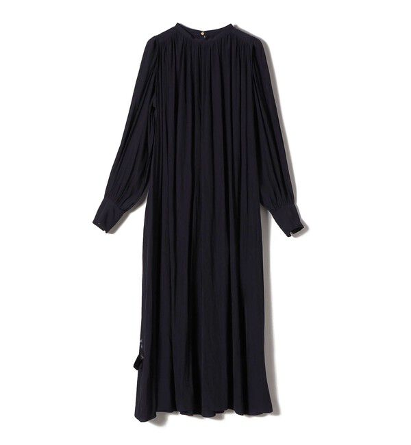 SHIPS for women「〈手洗い可能〉カッセン ギャザー ベルト付き 長袖 ワンピース」|ワンピース|