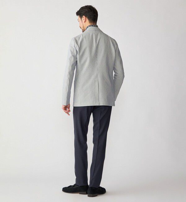 SHIPS「TAGLIATORE: ライト シアサッカー ストライプ ジャケット」|テーラードジャケット|