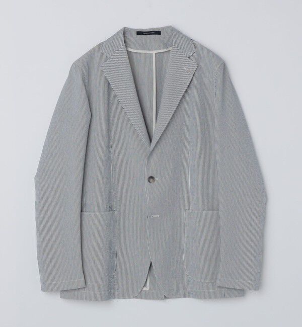 SHIPS「TAGLIATORE: ライト シアサッカー ストライプ ジャケット」|テーラードジャケット|