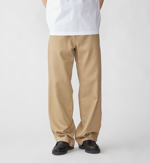 SHIPS「City Ambient Products: ストレート バギー チノ パンツ」|チノ|ベージュ