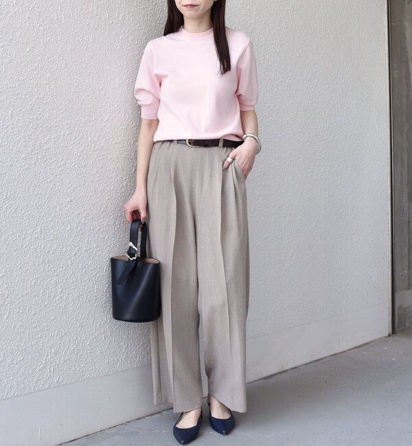 SHIPS Colors 「SHIPS Colors:〈接触冷感・手洗い可能〉14ゲージ 5分袖 ニット◇」|ニット・セーター|