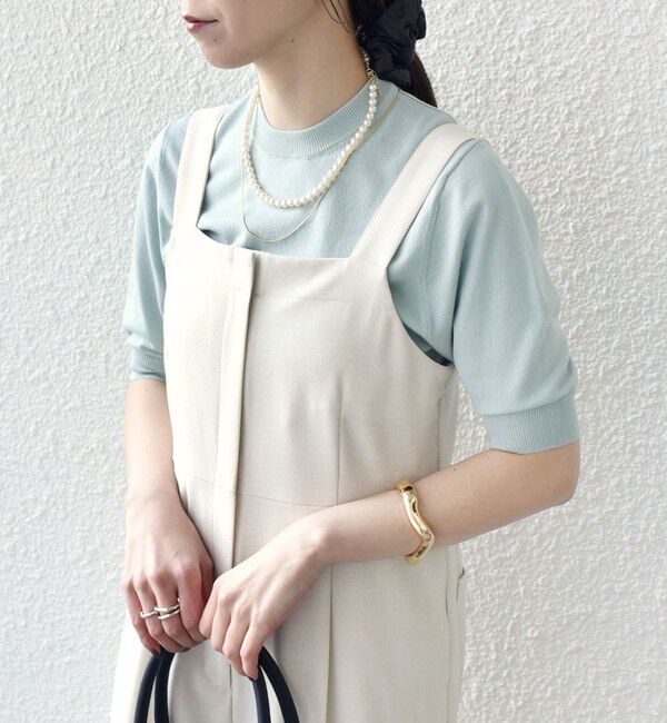 SHIPS Colors 「SHIPS Colors:〈接触冷感・手洗い可能〉14ゲージ 5分袖 ニット◇」|ニット・セーター|