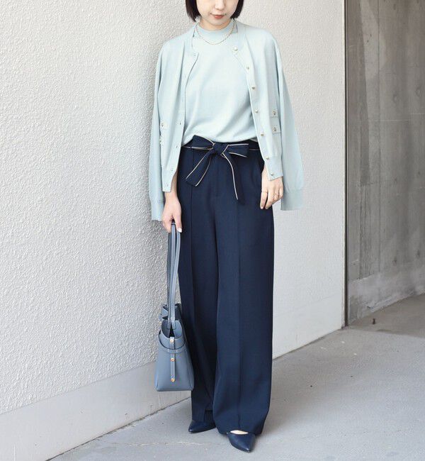 SHIPS Colors 「SHIPS Colors:〈接触冷感・手洗い可能〉14ゲージ 5分袖 ニット◇」|ニット・セーター|