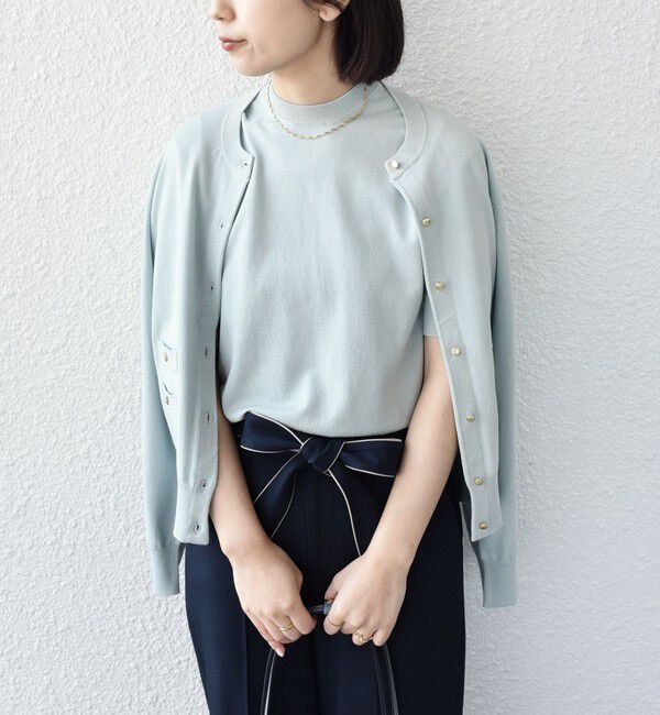 SHIPS Colors 「SHIPS Colors:〈接触冷感・手洗い可能〉14ゲージ 5分袖 ニット◇」|ニット・セーター|