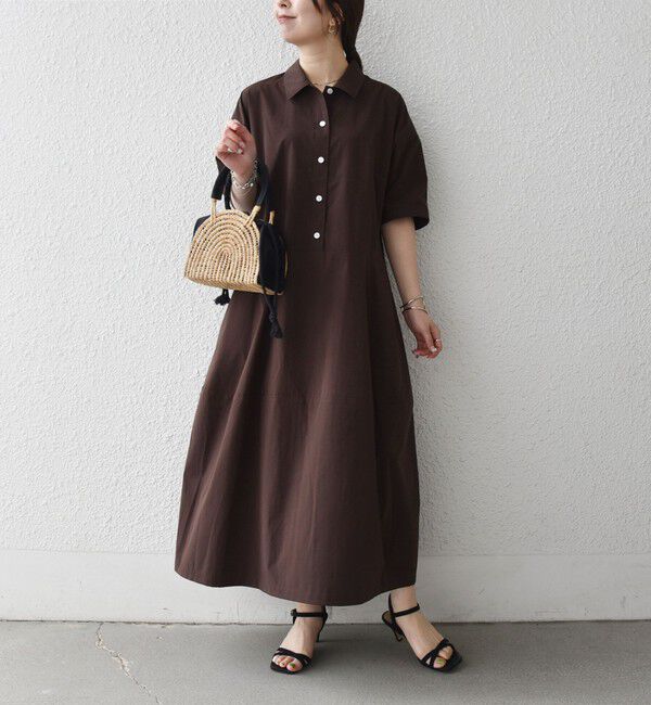 SHIPS any「《予約》SHIPS any:〈洗濯機可能〉タイプライター ボリューム シャツ ワンピース 2」|ワンピース|