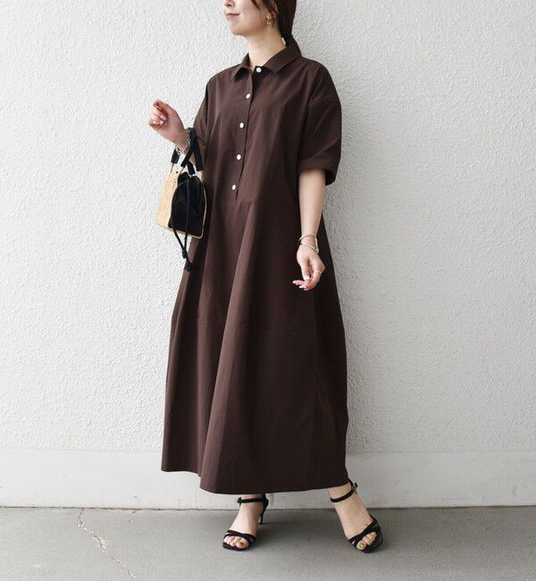 SHIPS any「《予約》SHIPS any:〈洗濯機可能〉タイプライター ボリューム シャツ ワンピース 2」|ワンピース|