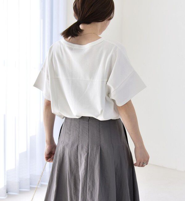 quaranciel「《予約》quaranciel:〈接触冷感/汗染み防止加工/洗濯機可能〉CAT プリント TEE」|Tシャツ・カットソー|