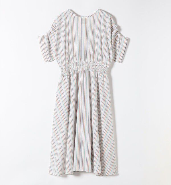 SHIPS any「The Bagmati:〈手洗い可能〉ウエスト ギャザー マルチ ストライプ ワンピース」|ワンピース|