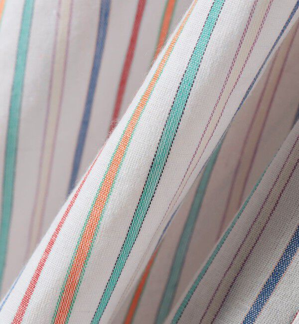 SHIPS any「The Bagmati:〈手洗い可能〉ウエスト ギャザー マルチ ストライプ ワンピース」|ワンピース|