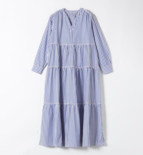 SHIPS any「The Bagmati:〈手洗い可能〉ギャザー ストライプ ワンピース」|ワンピース|