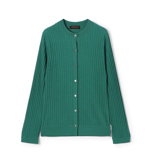 TOMORROWLAND collection「カシミヤシルクリブ クルーネックカーディガン」|カーディガン|53 グリーン