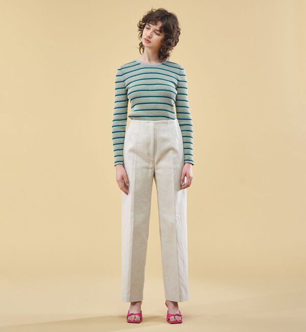 DES PRES「コットンアセテートリブ クルーネックプルオーバー」|ニット・セーター|