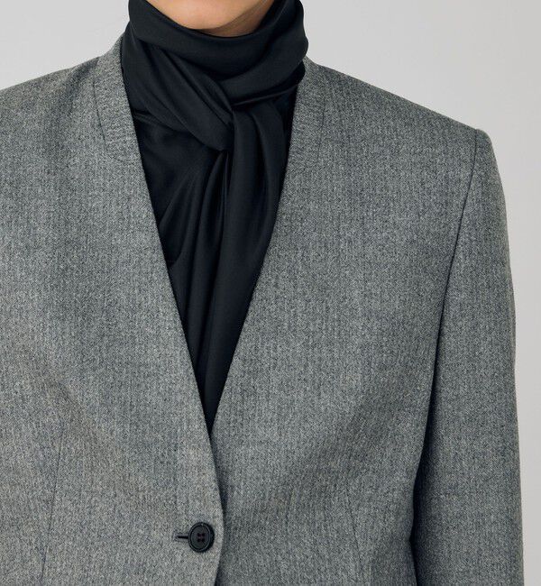 DES PRES「フランネルウールストレッチ ノーカラージャケット」|ノーカラージャケット|