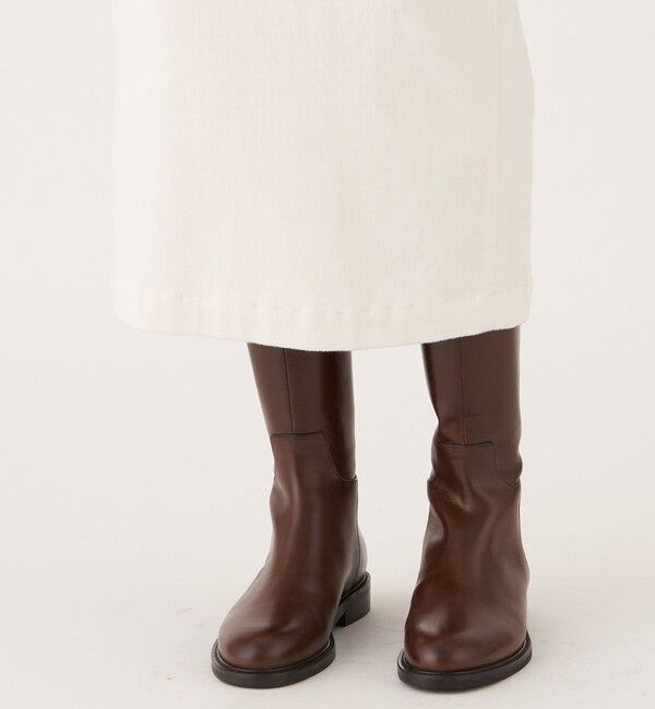 GALERIE VIE「ストレッチモールスキン Iラインミディスカート」|タイト|