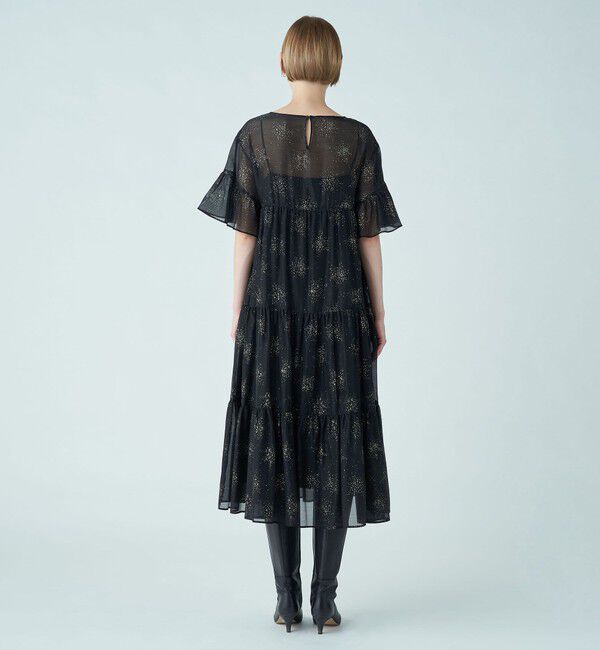 Ballsey「グリッタープリント フリルワンピース」|ドレス|