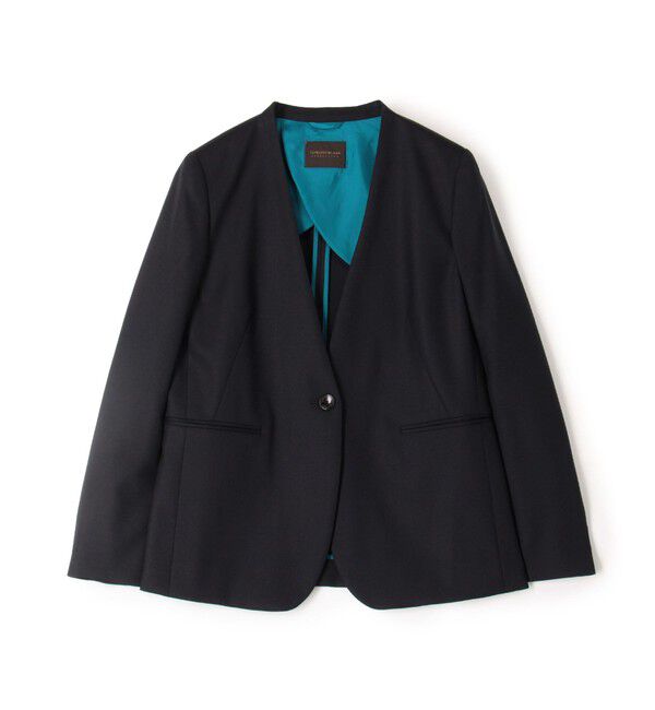 TOMORROWLAND collection「シャイニーピンヘッド Vカラージャケット」|テーラードジャケット|