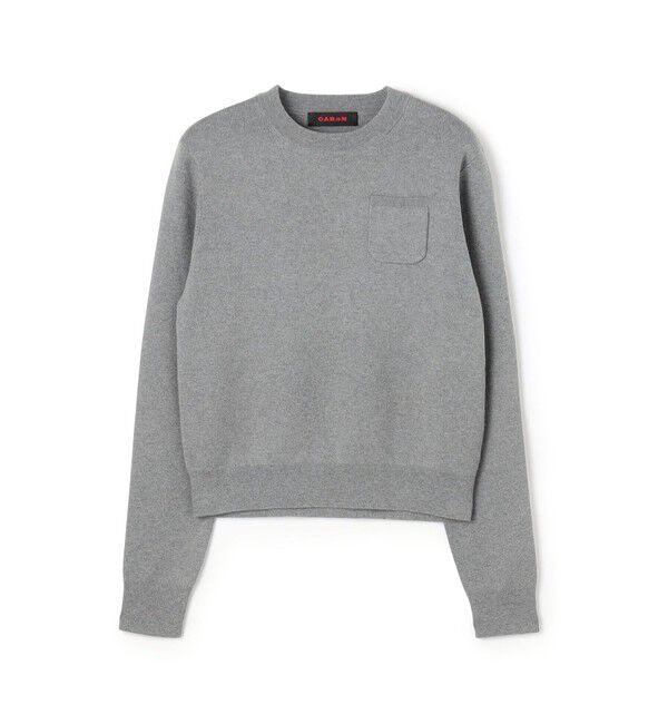 CABaN「コットンカシミヤ ポケットプルオーバー」|ニット・セーター|15 グレー