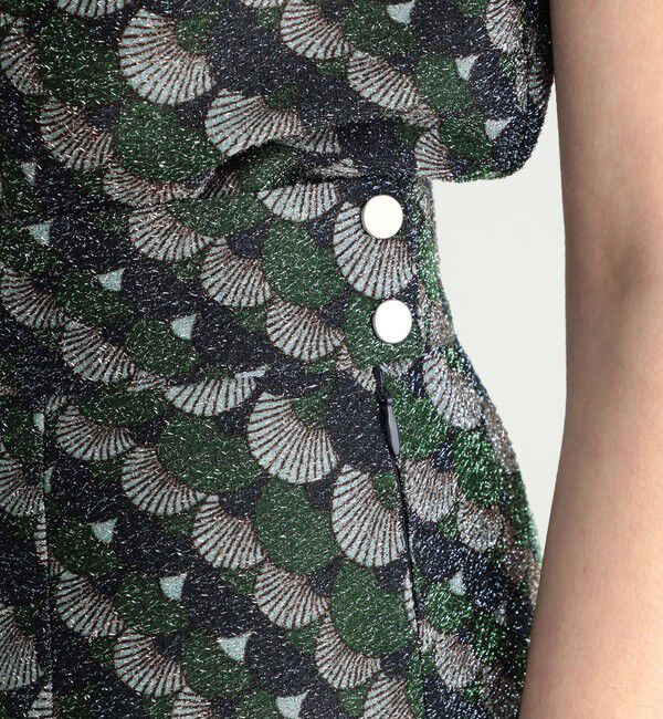 BACCA「スケールプリント ラメミディスカート」|スカート|