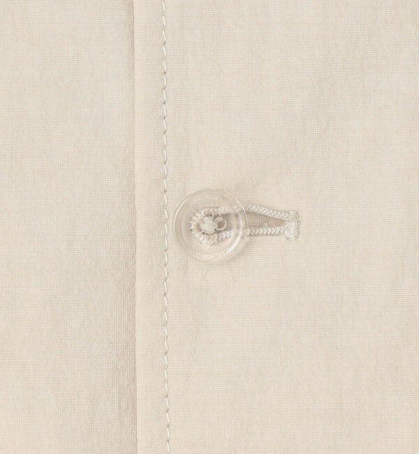 MACPHEE「コットンナイロンワッシャー クルーネックジャケット」|ノーカラージャケット|