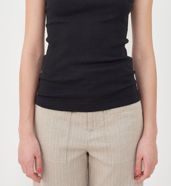 GALERIE VIE「ランダムテレコリブ フレンチスリーブプルオーバー」|Tシャツ・カットソー|