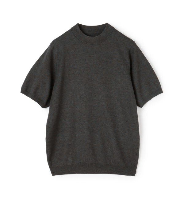 TOMORROWLAND MENS「TOMORROWLAND tricot シルクコットン モックネックプルオーバー」|ニット・セーター|17 チャコールグレー