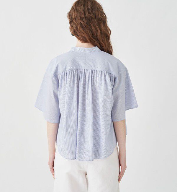 MACPHEE「コットンブロード ギャザーブラウス」|シャツ・ブラウス|
