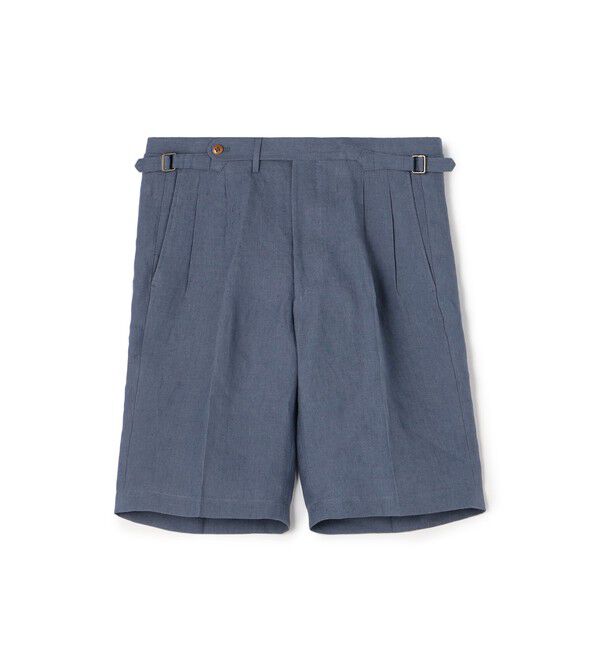 TOMORROWLAND MENS「ベルジャンリネン 2プリーツショーツ」|その他|65 ブルー