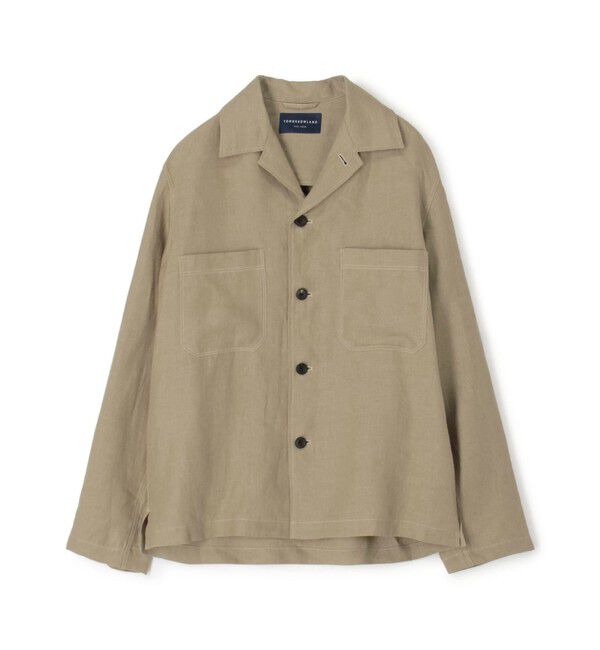TOMORROWLAND MENS「ベルジャンリネン シャツアウター」|ブルゾン・スタジャン|43 ベージュ