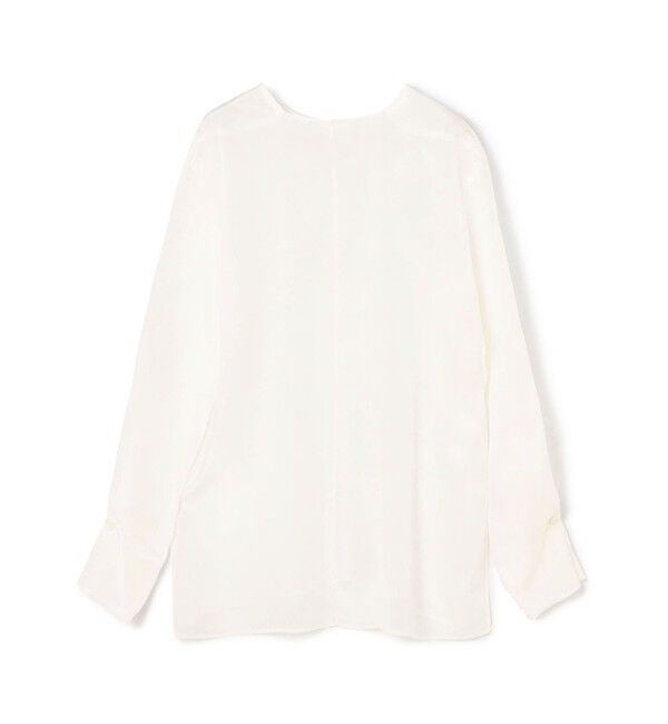 Ballsey「Cherie スクエア＆Vネックフロンタブルブラウス」|シャツ・ブラウス|11 ホワイト