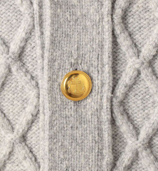 MACPHEE「ハイブリットコットンケーブル クルーネックカーディガン」|カーディガン|