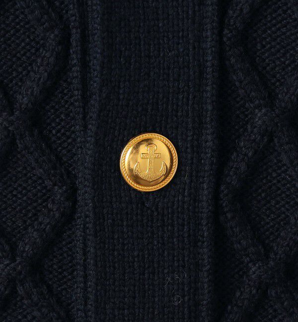 MACPHEE「ハイブリットコットンケーブル クルーネックカーディガン」|カーディガン|