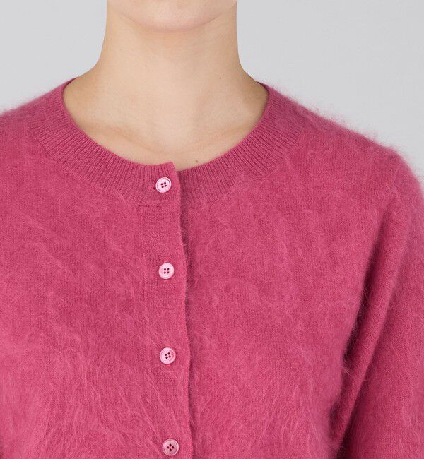 DES PRES「ピュアカシミヤファー ハーフスリーブカーディガン」|カーディガン|