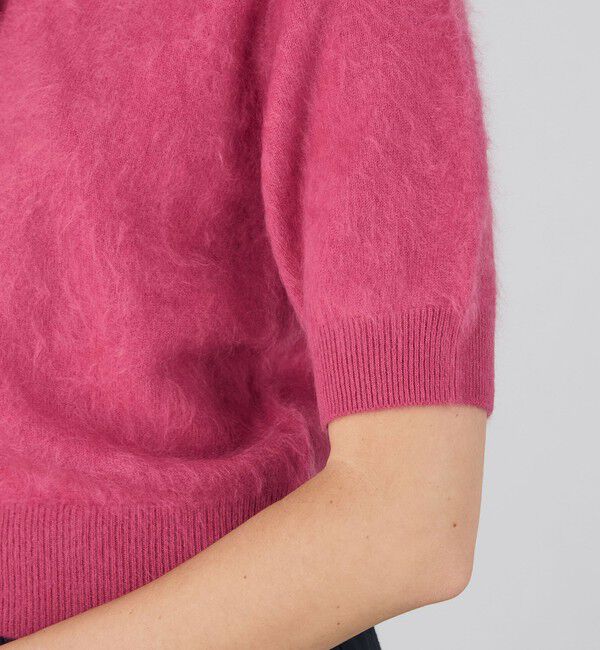 DES PRES「ピュアカシミヤファー ハーフスリーブカーディガン」|カーディガン|