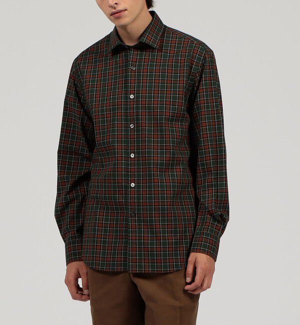 TOMORROWLAND MENS「コットンウールボイル セミワイドカラーシャツ」|シャツ・ブラウス|