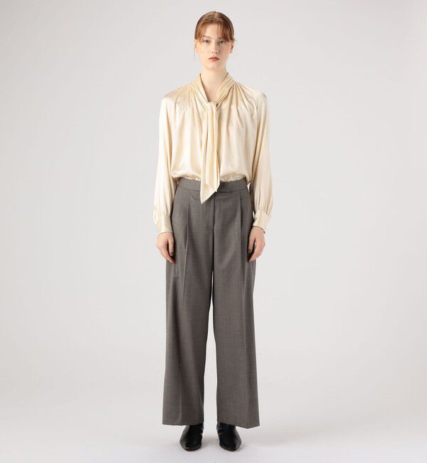 TOMORROWLAND collection「ブラウニーシャーク タックワイドパンツ」|スラックス|