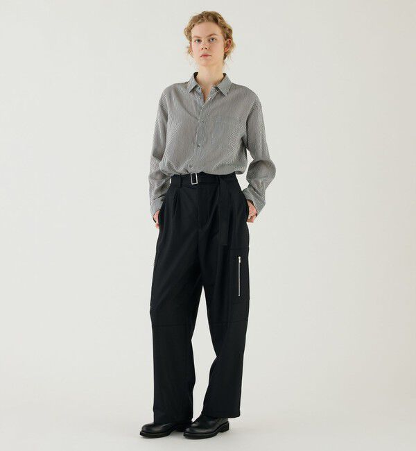 GALERIE VIE「ライトフラノストレッチ  アウトポケットカーゴパンツ」|カーゴ|