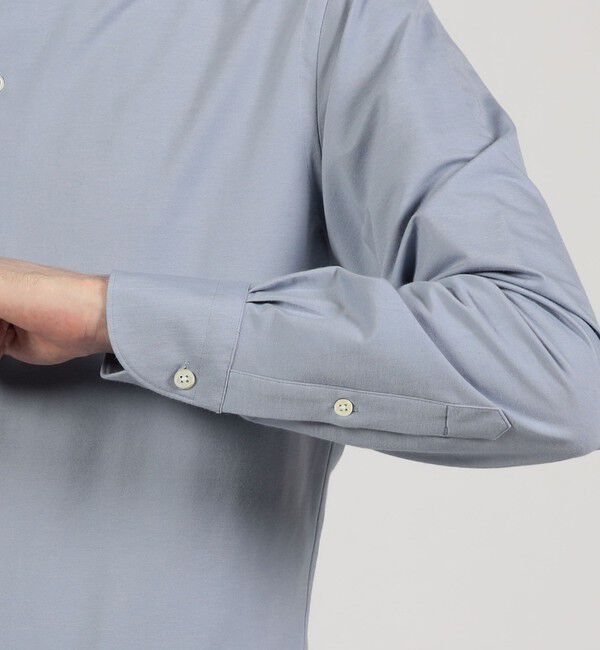 TOMORROWLAND MENS「ポリエステルコットンジャージー ループボタンダウンシャツ」|シャツ・ブラウス|