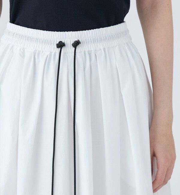 MACPHEE「【WEB限定】クリスピータフタ ギャザーロングスカート」|フレア|