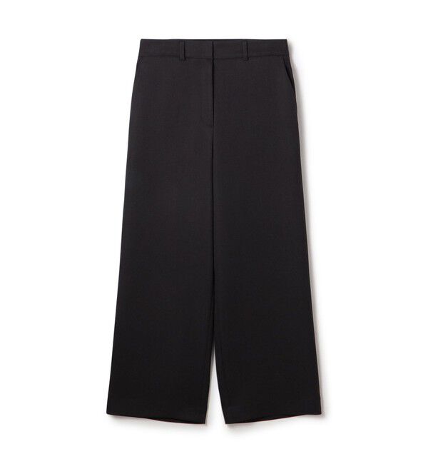 Ballsey「パウダリーストレッチツイル セミワイドパンツ」|その他|17 ダークグレー