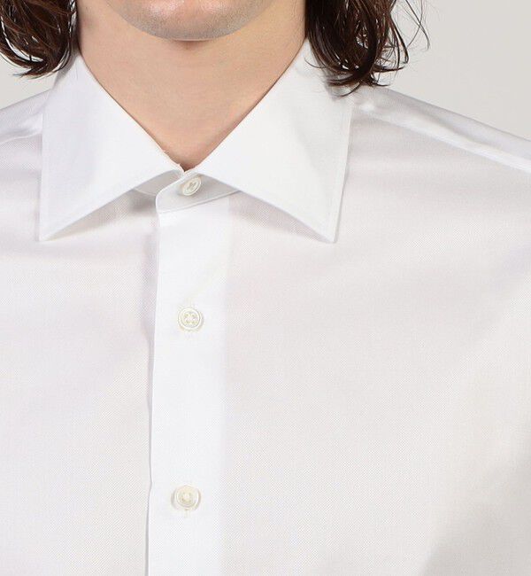 TOMORROWLAND MENS「120/2スーピマコットンドビー ワイドスプレッドカラー ドレスシャツ」|シャツ・ブラウス|