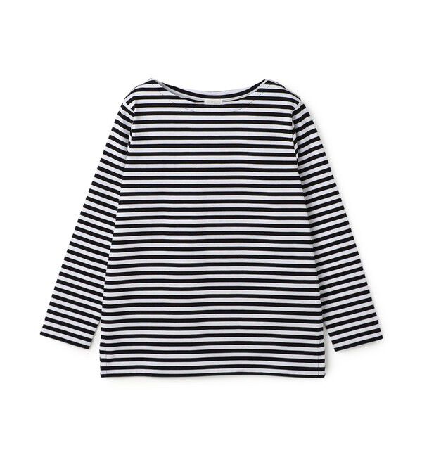 GALERIE VIE「ファインコットン ボートネックプルオーバー」|Tシャツ・カットソー|18 ブラック系