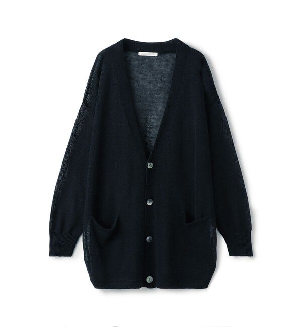 GALERIE VIE「リネンコード Ｖネックカーディガン」|カーディガン|69 ネイビー