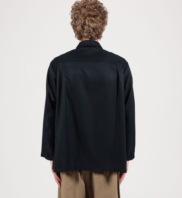 TOMORROWLAND MENS「シルクカルゼ シャツジャケット」|ブルゾン・スタジャン|